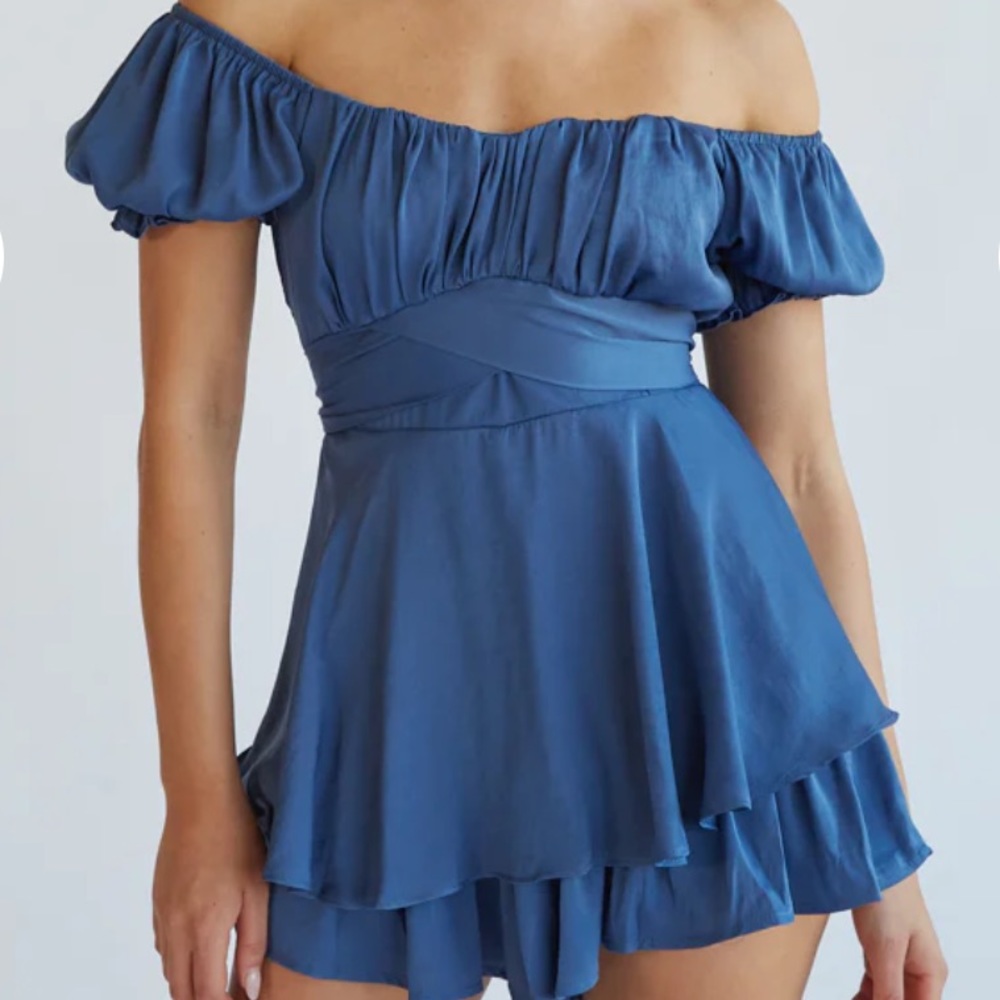 Saints + Secrets Midnight blue romper